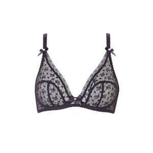 Agent Provocateur Dorotia Black High Apex Underwired Bra 36C NEW